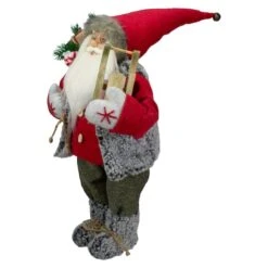 Northlight 18" Standing Santa Christmas Figure Carrying Presents & Sled -Michaels Shop D253955S 14