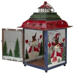 Northlight 15" Red, Green & Blue Snowman Christmas Lantern -Michaels Shop D253987S 13