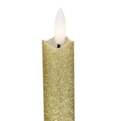 Northlight 12" Gold Glittered Flameless Taper Candles, 2ct. -Michaels Shop D253996S 13