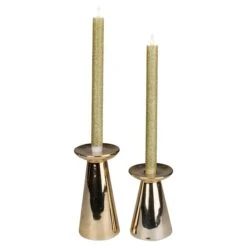 Northlight 12" Gold Glittered Flameless Taper Candles, 2ct. -Michaels Shop D253996S 2