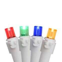 Northlight 100ct. LED Wide Angle Icicle Christmas Lights With White Wire Multicolor -Michaels Shop D254013S 1