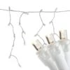 Northlight 100ct. LED Wide Angle Icicle Christmas Lights With White Wire Warm White -Michaels Shop D254024S 1