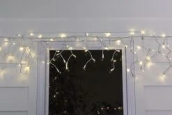 Northlight 100ct. LED Wide Angle Icicle Christmas Lights With White Wire Warm White -Michaels Shop D254024S 2