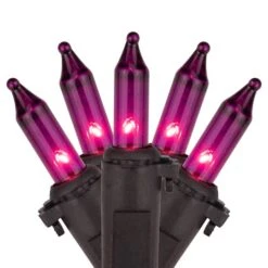 Northlight 100ct. Mini Christmas String Lights With Black Wire Purple