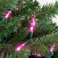 Northlight 100ct. LED Mini Christmas Lights With Green Wire Pink -Michaels Shop D254044S 14