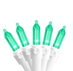 Northlight 100ct. LED Mini Christmas Lights With White Wire Green -Michaels Shop D254050S 1 1
