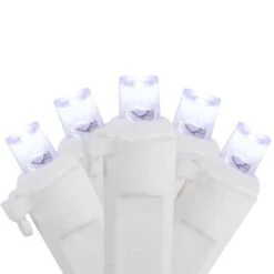 Northlight 100ct. LED Wide Angle Icicle Christmas Lights With White Wire Pure White -Michaels Shop D254054S 11