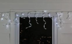 Northlight 100ct. LED Wide Angle Icicle Christmas Lights With White Wire Pure White -Michaels Shop D254054S 2
