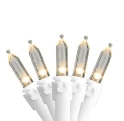 Northlight 100ct. LED Mini Christmas Lights With White Wire Warm White -Michaels Shop D254062S 1 1