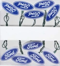 Northlight 10ct. Blue & White Ford Logo Novelty String Lights -Michaels Shop D254068S 2
