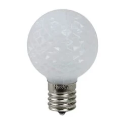 Northlight Pure White Faceted G40 LED Replacement Bulbs, 25ct.