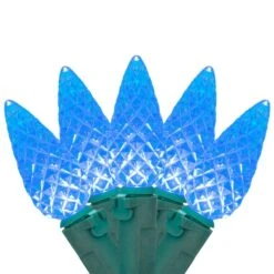Northlight 70ct. LED Faceted C6 Christmas String Lights Blue -Michaels Shop D254077S 11