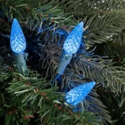 Northlight 70ct. LED Faceted C6 Christmas String Lights Blue -Michaels Shop D254077S 12