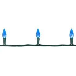 Northlight 70ct. LED Faceted C6 Christmas String Lights Blue -Michaels Shop D254077S 15