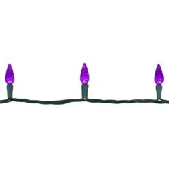 Northlight 70ct. LED Faceted C6 Christmas String Lights Purple -Michaels Shop D254082S 15