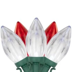 Northlight 25ct. C9 Christmas String Lights With Green Wire Red/Pure White -Michaels Shop D254102S 11