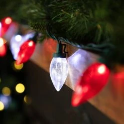 Northlight 25ct. C9 Christmas String Lights With Green Wire Red/Pure White -Michaels Shop D254102S 2