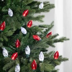 Northlight 25ct. C9 Christmas String Lights With Green Wire Red/Pure White -Michaels Shop D254102S 3