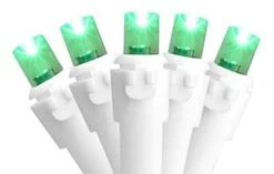 Northlight 50ct. LED Wide Angle Christmas String Lights With White Wire Green -Michaels Shop D254113S 1 1