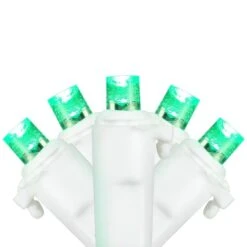 Northlight 50ct. LED Wide Angle Christmas String Lights With White Wire Green -Michaels Shop D254113S 11