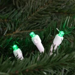 Northlight 50ct. LED Wide Angle Christmas String Lights With White Wire Green -Michaels Shop D254113S 12