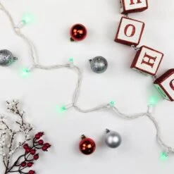 Northlight 50ct. LED Wide Angle Christmas String Lights With White Wire Green -Michaels Shop D254113S 13