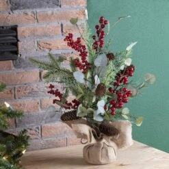 Glitzhome® Christmas Pine, Eucalyptus & Berry Tree -Michaels Shop D254175S 3
