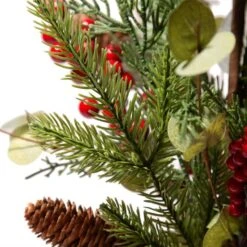 Glitzhome® Christmas Pine, Eucalyptus & Berry Tree -Michaels Shop D254175S 7
