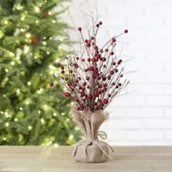 Glitzhome® Christmas Red Berry Table Tree -Michaels Shop D254177S 2