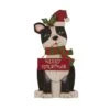 Glitzhome® 16" Wooden Dog Christmas Décor Accent -Michaels Shop D254183S 1