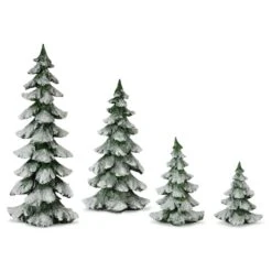 Melrose White & Green Tree Set, 6.5", 9", 13.25" & 18" -Michaels Shop D254736S 1 1