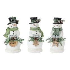 Melrose 8.25" Snowman Tabletop Accent, 3ct.