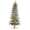8ft. Pre-Lit Flocked North Carolina Fir Artificial Christmas Tree With Warm White LED Lights -Michaels Shop D255801S 1