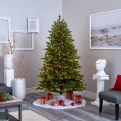 7ft. Pre-Lit North Carolina Fir Artificial Christmas Tree With Clear Lights -Michaels Shop D255809S 6