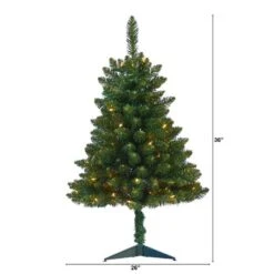 3ft. Pre-Lit Northern Rocky Spruce Artificial Christmas Tree, Clear LED Lights -Michaels Shop D255814S 2