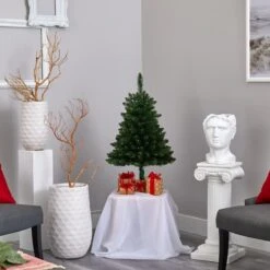 3ft. Pre-Lit Northern Rocky Spruce Artificial Christmas Tree, Clear LED Lights -Michaels Shop D255814S 7