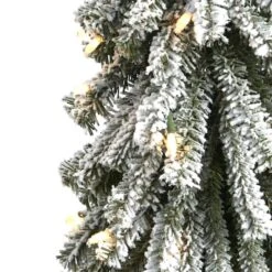 3ft. Pre-Lit Flocked Grand Alpine Artificial Christmas Tree, Clear LED Lights -Michaels Shop D255829S 3