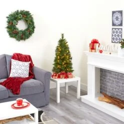 3ft. Pre-Lit New Haven Pine Artificial Christmas Tree, Warm White LED Lights -Michaels Shop D255840S 9