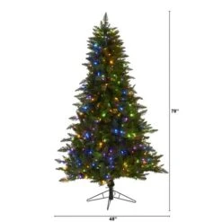 6.5ft. Pre-Lit Vermont Spruce Artificial Christmas Tree, Color Changing LED Lights -Michaels Shop D255862S 2