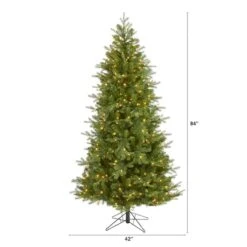 7ft. Pre-Lit Vienna Fir Artificial Christmas Tree, Warm White Lights -Michaels Shop D255888S 2
