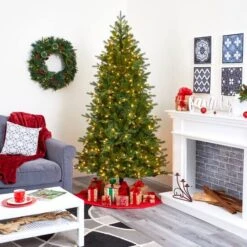7ft. Pre-Lit Vienna Fir Artificial Christmas Tree, Warm White Lights -Michaels Shop D255888S 8