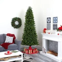 8ft. Pre-Lit Virginia Spruce Artificial Christmas Tree, Warm White LED Lights -Michaels Shop D255897S 10