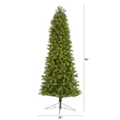 8ft. Pre-Lit Virginia Spruce Artificial Christmas Tree, Warm White LED Lights -Michaels Shop D255897S 2
