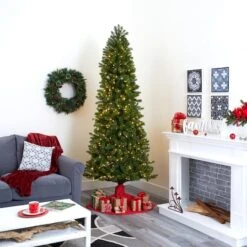 8ft. Pre-Lit Virginia Spruce Artificial Christmas Tree, Warm White LED Lights -Michaels Shop D255897S 9