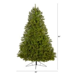 7ft. Pre-Lit Cambridge Spruce Flat Back Artificial Christmas Tree With Warm White Multifunction LED Lights 15 7ft. Pre-Lit Cambridge Spruce Flat Back Artificial Christmas Tree With Warm White Multifunction LED Lights -Michaels Shop D255908S 2
