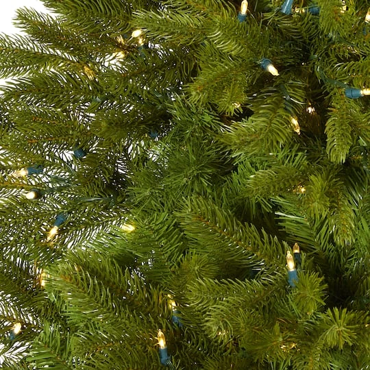 7ft. Pre-Lit Cambridge Spruce Flat Back Artificial Christmas Tree With Warm White Multifunction LED Lights 6 7ft. Pre-Lit Cambridge Spruce Flat Back Artificial Christmas Tree With Warm White Multifunction LED Lights - Image 4