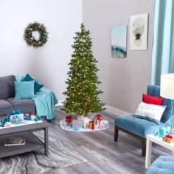 6.5ft. Pre-Lit Big Sky Spruce Artificial Christmas Tree With Clear Warm Multifunction LED Lights -Michaels Shop D255916S 7