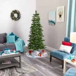 6.5ft. Pre-Lit Big Sky Spruce Artificial Christmas Tree With Clear Warm Multifunction LED Lights -Michaels Shop D255916S 8