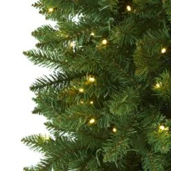 7ft. Pre-Lit Green Mountain Pine Artificial Christmas Tree, Clear LED Lights -Michaels Shop D255924S 3
