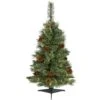 3ft. Pre-Lit White Mountain Pine & Pinecones Artificial Christmas Tree With Clear LED Lights 2 3ft. Pre-Lit White Mountain Pine & Pinecones Artificial Christmas Tree With Clear LED Lights -Michaels Shop D255958S 1